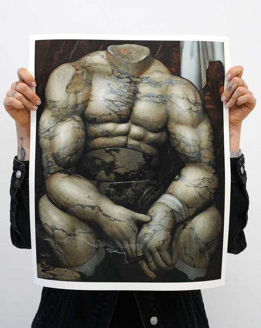 "Seated Boxer" Limited Edition Print by Elliot Purse